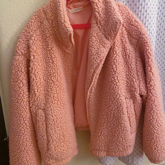 LA hearts pacsun Pink Sherpa jacket!! - Picture 1 of 7